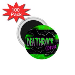 Deathrock Diva 1 75  Button Magnet (100 Pack)