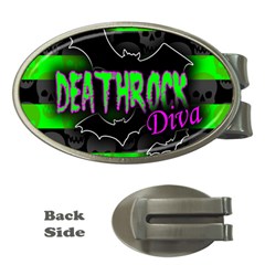 Deathrock Diva Money Clip (oval) by ArtistRoseanneJones