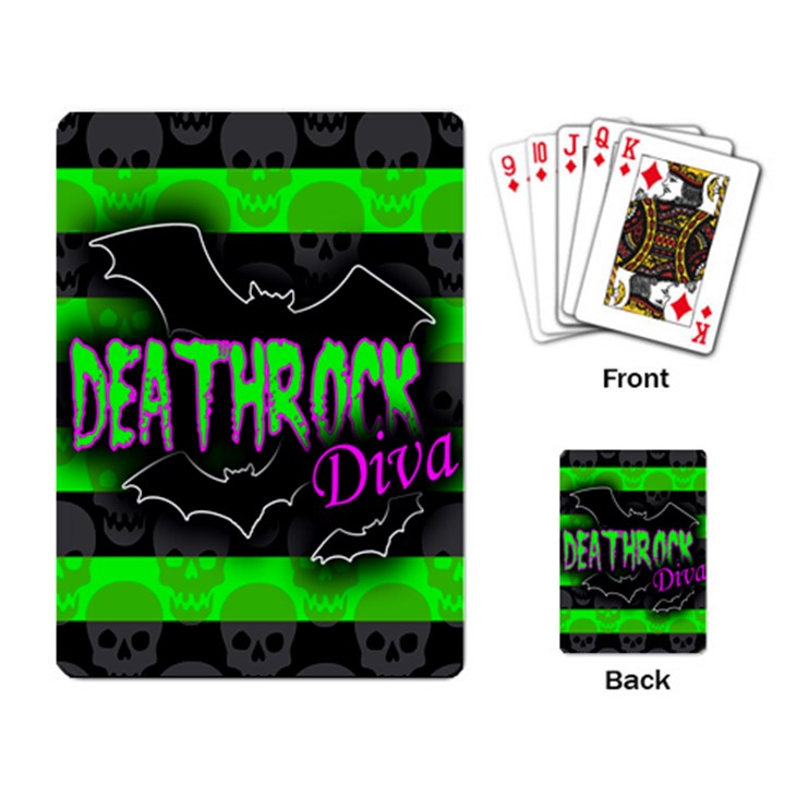 Deathrock Diva Playing Cards Single Design