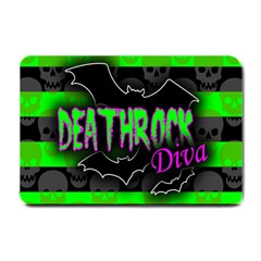 Deathrock Diva Small Door Mat by ArtistRoseanneJones