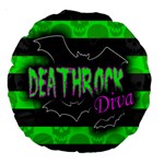 Deathrock Diva Large 18  Premium Round Cushion  Front