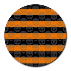 Deathrock Stripes 8  Mouse Pad (round)