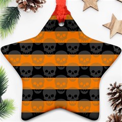 Deathrock Stripes Star Ornament by ArtistRoseanneJones