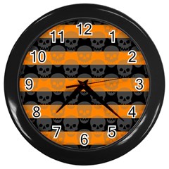 Deathrock Stripes Wall Clock (black)