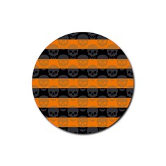 Deathrock Stripes Drink Coaster (round) by ArtistRoseanneJones