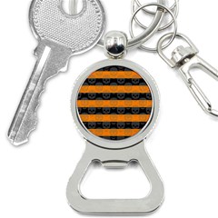 Deathrock Stripes Bottle Opener Key Chain by ArtistRoseanneJones