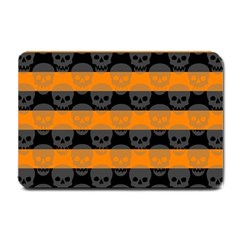 Deathrock Stripes Small Door Mat by ArtistRoseanneJones