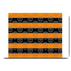 Deathrock Stripes Large Door Mat by ArtistRoseanneJones