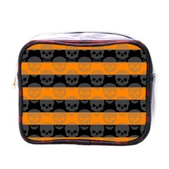 Deathrock Stripes Mini Travel Toiletry Bag (one Side)