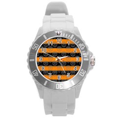 Deathrock Stripes Plastic Sport Watch (large)