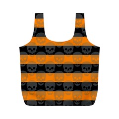 Deathrock Stripes Reusable Bag (m) by ArtistRoseanneJones