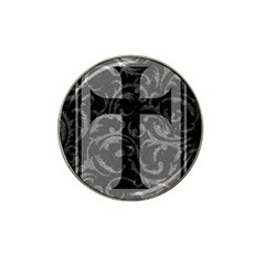 Goth Brocade Cross Golf Ball Marker (for Hat Clip)