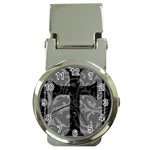 Goth Brocade Cross Money Clip with Watch Front