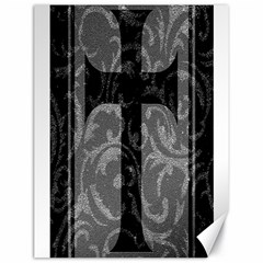 Goth Brocade Cross Canvas 18  X 24  (unframed) by ArtistRoseanneJones