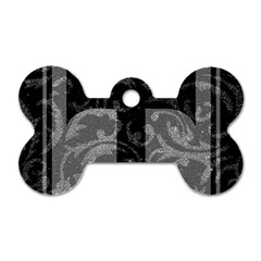 Goth Brocade Cross Dog Tag Bone (two Sided)