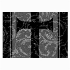 Goth Brocade Cross Glasses Cloth (large, Two Sided)