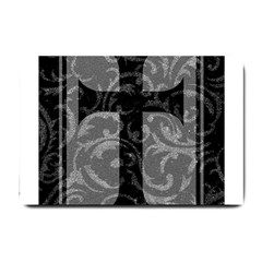 Goth Brocade Cross Small Door Mat by ArtistRoseanneJones