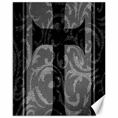 Goth Brocade Cross Canvas 11  X 14  (unframed) by ArtistRoseanneJones