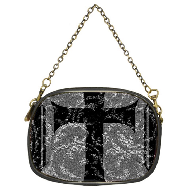 Goth Brocade Cross Chain Purse (One Side)