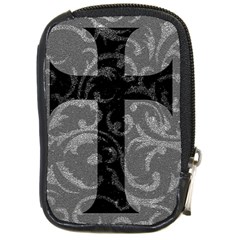 Goth Brocade Cross Compact Camera Leather Case by ArtistRoseanneJones