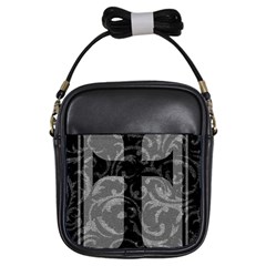 Goth Brocade Cross Girl s Sling Bag