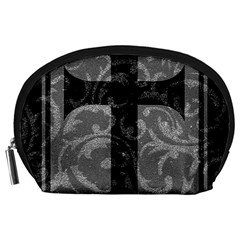 Goth Brocade Cross Accessory Pouch (large)