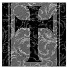 Goth Brocade Cross Large Satin Scarf (square)