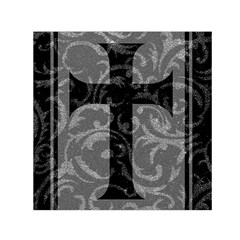 Goth Brocade Cross Small Satin Scarf (square)