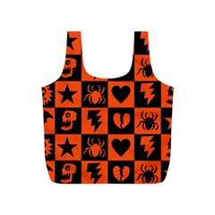 Goth Punk Checkers Reusable Bag (s) by ArtistRoseanneJones