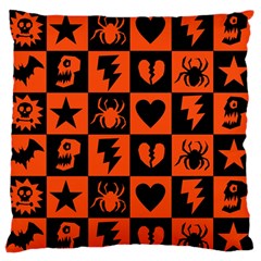 Goth Punk Checkers Large Flano Cushion Case (two Sides)