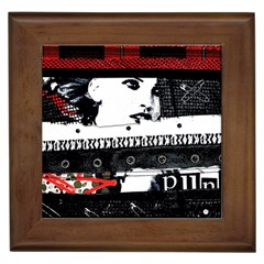 Punk Chick Framed Ceramic Tile