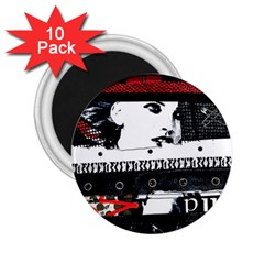 Punk Chick 2 25  Button Magnet (10 Pack)