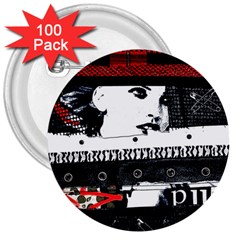 Punk Chick 3  Button (100 Pack)