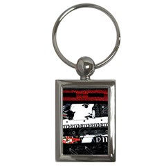 Punk Chick Key Chain (rectangle)