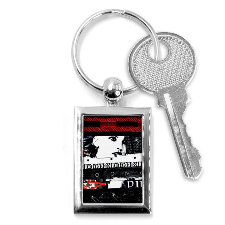 Punk Chick Key Chain (Rectangle)