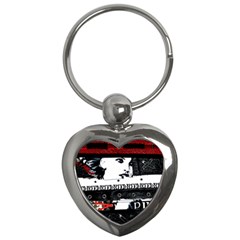 Punk Chick Key Chain (heart) by ArtistRoseanneJones