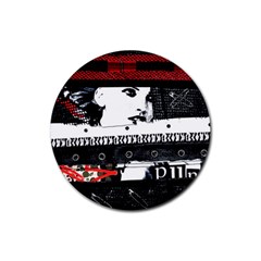 Punk Chick Drink Coaster (round)