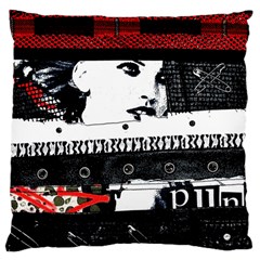 Punk Chick Large Cushion Case (single Sided) 