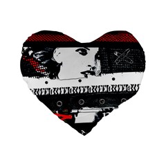 Punk Chick Standard 16  Premium Heart Shape Cushion 