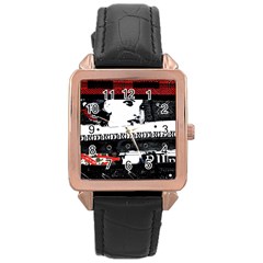 Punk Chick Rose Gold Leather Watch 