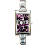 Punk Princess Rectangular Italian Charm Watch Front