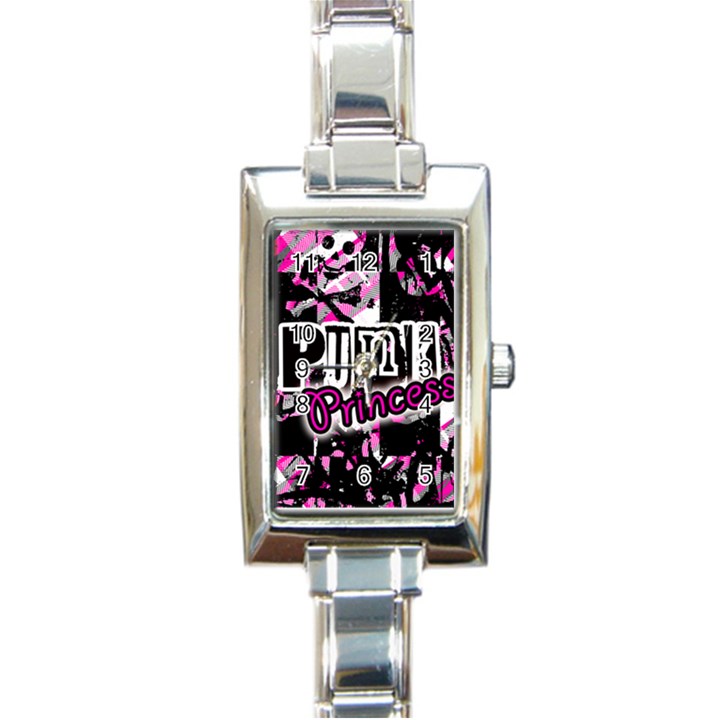 Punk Princess Rectangular Italian Charm Watch