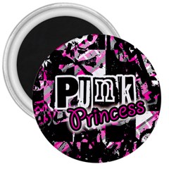 Punk Princess 3  Button Magnet