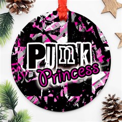 Punk Princess Round Ornament