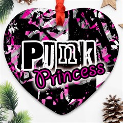 Punk Princess Heart Ornament by ArtistRoseanneJones