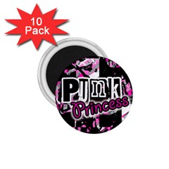 Punk Princess 1 75  Button Magnet (10 Pack)