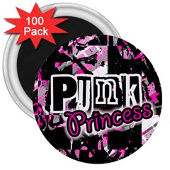 Punk Princess 3  Button Magnet (100 Pack)