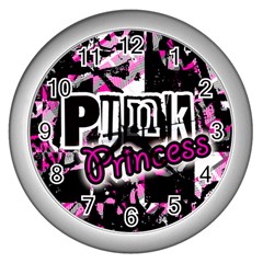 Punk Princess Wall Clock (silver)