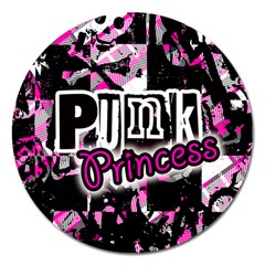 Punk Princess Magnet 5  (round) by ArtistRoseanneJones