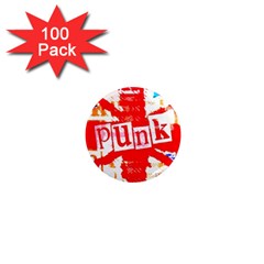 Punk Union Jack 1  Mini Button Magnet (100 pack)